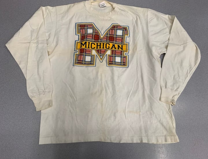 Vintage 90s Michigan Wolverines Big Logo NCAA Longsleeve T shirt
