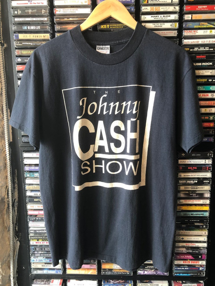 Early 90s The Johnny Cash Show Vintage T Shirt Large single stitch made in USA