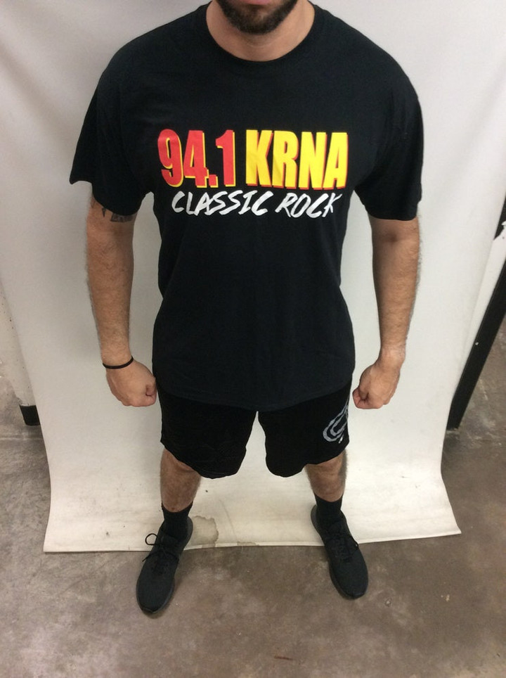 Vintage 90s 941 KRNA Classic Rock Iowa City Iowa Radio Station T shirt Size XL