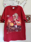 Vintage 1997 49er T Shirt Steve Young Red Steve Young XL Graphic T Shirt Football T Shirt 1990s 49er T Shirt