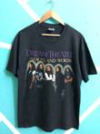 Vtg Rare DREAM THEATER T shirt Line Up Signature Large Size Single Stich Tag by Hanes Made in USA Tool Genesis Iron Maiden Metallica