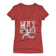 Max Scherzer Womens V Neck T Shirt   Washington Baseball Max Scherzer Bold W WHT