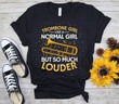 Trombone Girl Normal But So Much More Louder Marching Band Memes Sheet Women Gift T shirt