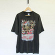 Vintage Detroit Redwings Salem Sportswear T Shirt Size 2XL Black 90s NHL Octopus