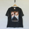 Vintage 1998 Titanic Movie Promo 90s Hanes T Shirt Black Size Large
