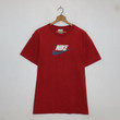 Vintage Nike Spell Out Red T Shirt Size Large
