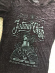 Retro Iconic Johnny Cash Sun Records Burn Out Tee Shirt
