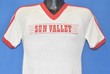 80s Sun Valley Idaho V Neck Ringer t shirt Small Vintage Tee