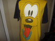 Vintage 90s Walt Disney Pluto Yellow Night Gown T Shirt Size M