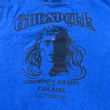 Vintage Blue 80s Godspell t shirt size S Small Vtg 1980s God Spell Tee Shirt Theatre Women Womens