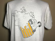 Vintage 90s Frothy Beer Mug Cartoon T Shirt Size XL