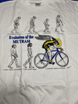 Vintage 90s Evolution of the MS Tram cycling Ride for MS t shirt