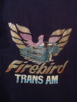Vintage T shirt 70s Firebird Trans am Pontiac Iron On Heat Transfer Vivid Graphic M Unisex Mens Womens Car Auto Glitter Band Music 80s