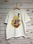 Vintage 90s Hard Rock Cafe Las Vegas t shirt Guitar Rock and Roll cotton t shirt off white Hard Rock   LargeXL