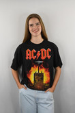 AC DC Concert Screen Print Graphic Cotton T Shirt Size L