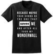 Wonderwall Oasis Lyrics T Shirt   Band Music Tee Shirt in Mens  Ladies Styles