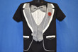 80s Tux Tuxedo All Over Bow Tie Corsage t shirt Medium