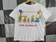 Vintage 90s The Simpson Big Print Crewneck Pull Over T Shsirt White Colour L Size Rare Item