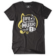 Life without Music would B Flat T Shirt   Classic Heavy Cotton