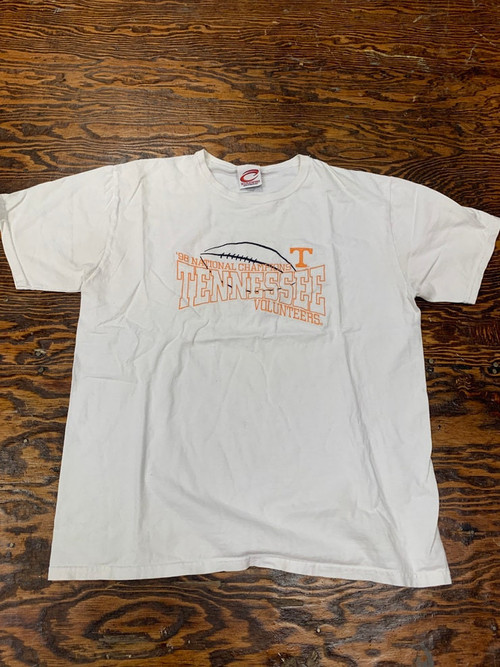 Vintage 90s Tennessee Volunteers University Football 1998 National Champions Big Spellout Stitched T Shirt
