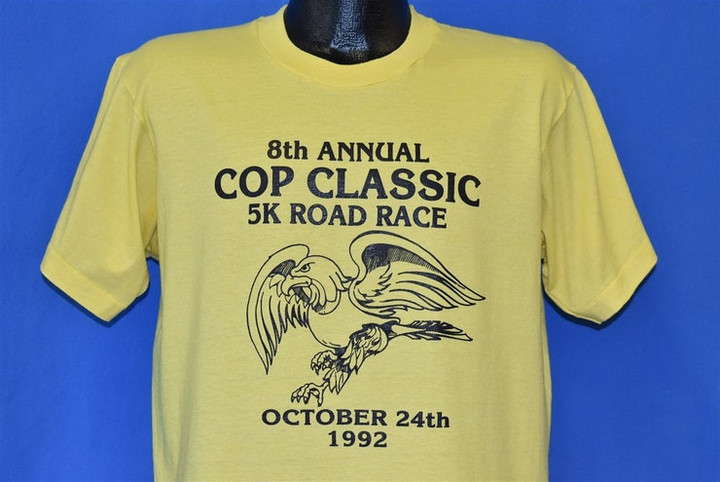 90s Cop Classic 5K Road Race 1992 Cobb County Eagle t shirt Large