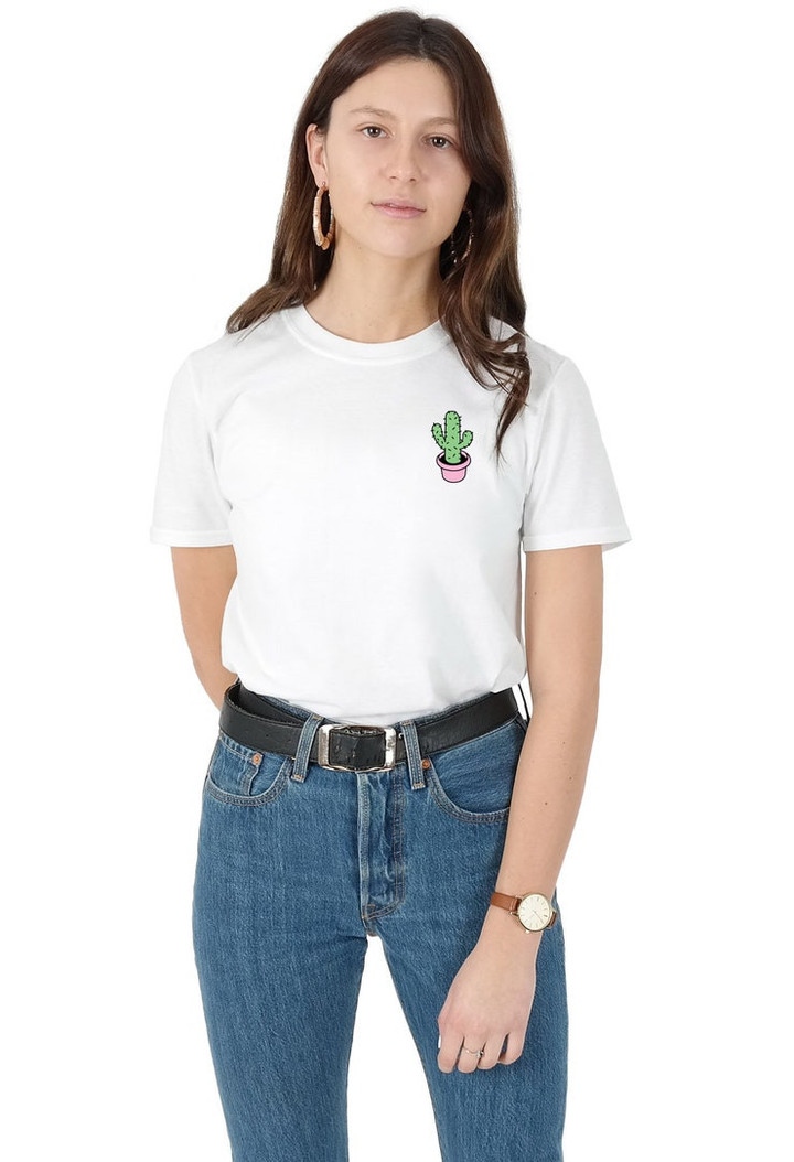 Cactus Pocket T shirt Top Shirt Tee Fashion Blogger Grunge Cute