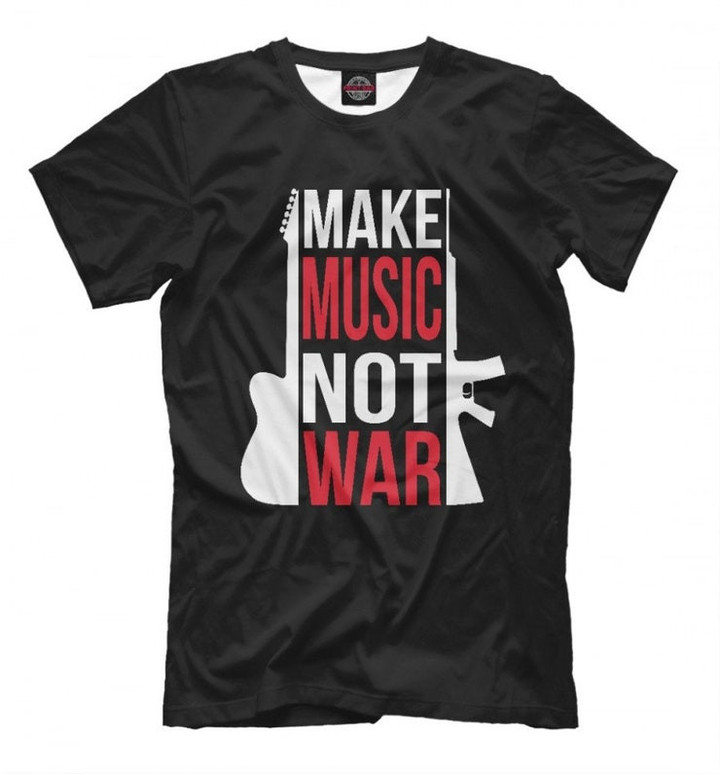 Make Music Not War Metal T Shirt Mens Womens All Sizes