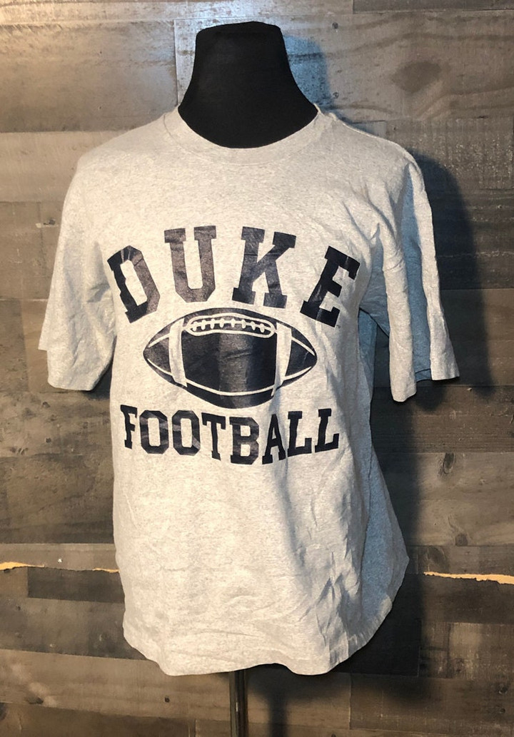 Vintage 90s Duke University Football NCAA College 1990s tee tshirt  vintage Duke Blue Devils tshirt XL
