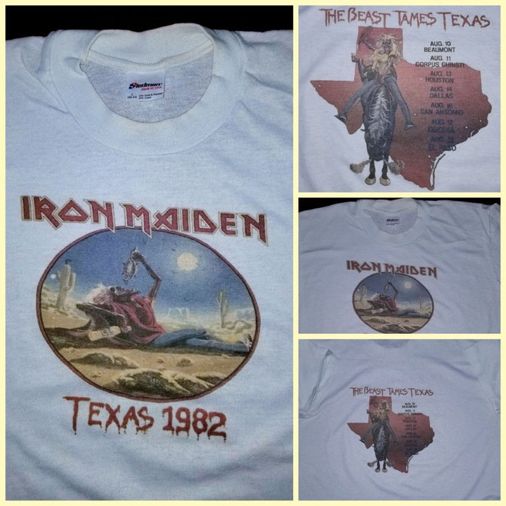 Circa 1980s iron maiden Texas SHIRT