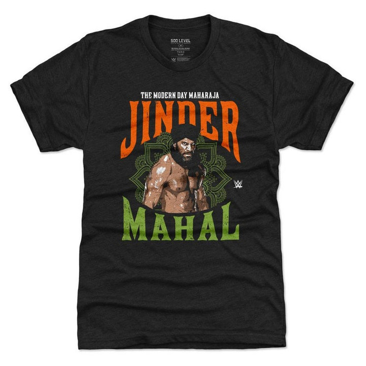 Jinder Mahal Mens Premium T Shirt   Superstars WWE Jinder Mahal Modern Day Maharaja WHT
