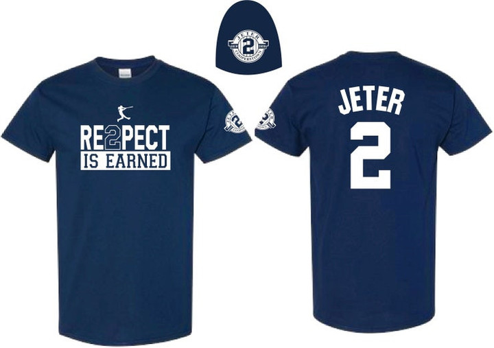 Derek Jeter  Hall of Fame   RE2PECT T SHIRTS   YANKEE T SHIRTS   Jeter Respect T Shirt