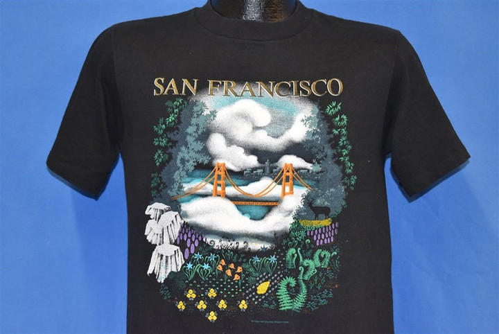 80s San Francisco Golden Gate Bridge t shirt Small