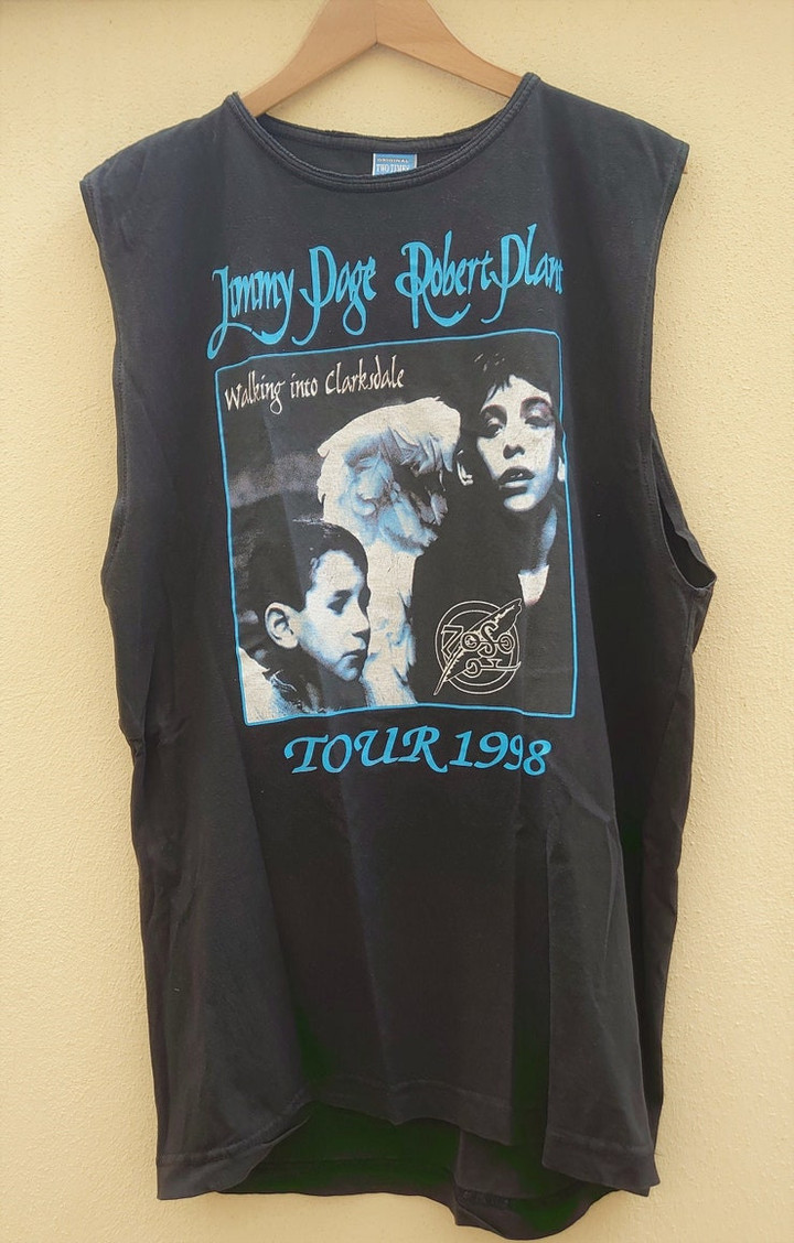 LED ZEPPELIN Robert Plant  Jimmy Page 1998 XL Band Shirt Vintage Retro Tourshirt