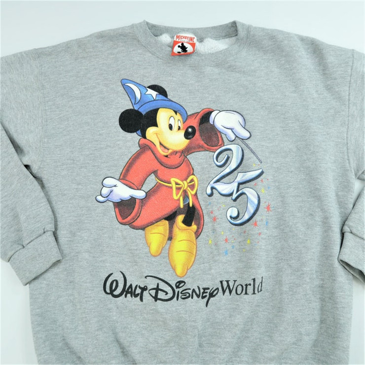 Vintage Walt Disney Mickey Mouse 25 Years Anniversary Promo Cartoon Sweat Shirt Size Medium