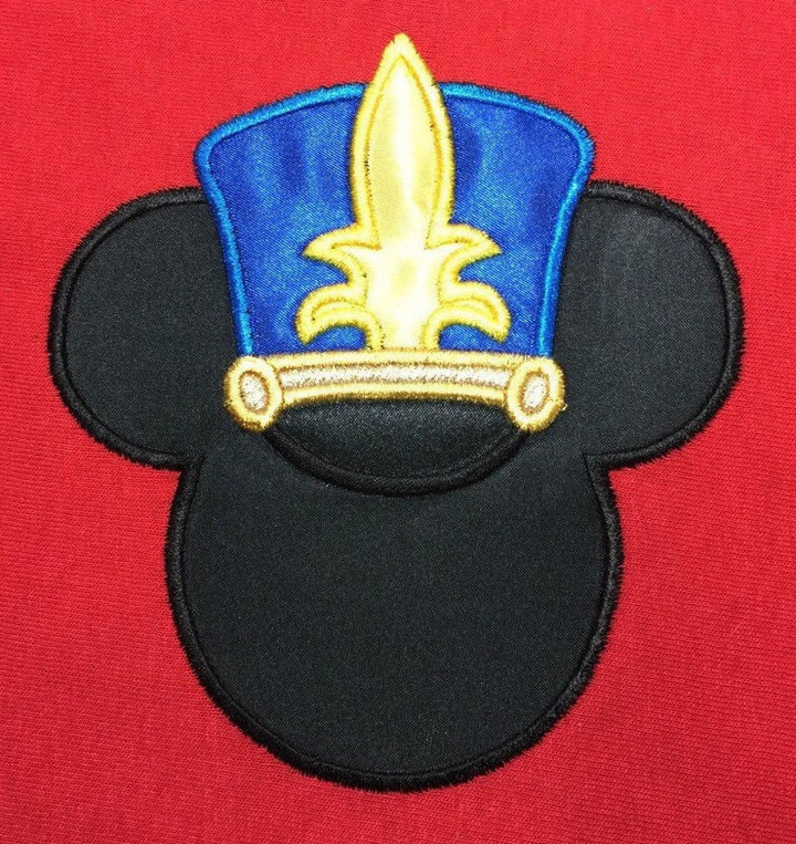 BAND HAT choose your school colors Mouse Head Inspired By Mickey Embroidered and Appliqued T Shirt for Children and Adults