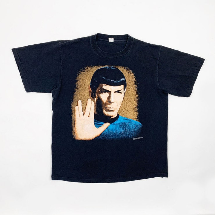 Vintage 1991 Star Trek Character Spock Graphic T Shirt  Leonard Nimoy  Size XL  X Large