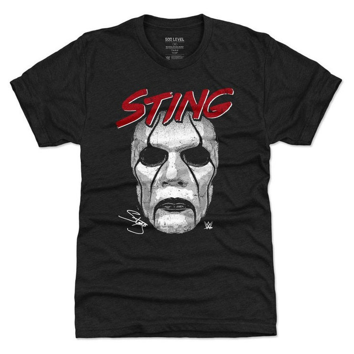 Sting Mens Premium T Shirt   Legends WWE Sting Face Paint WHT