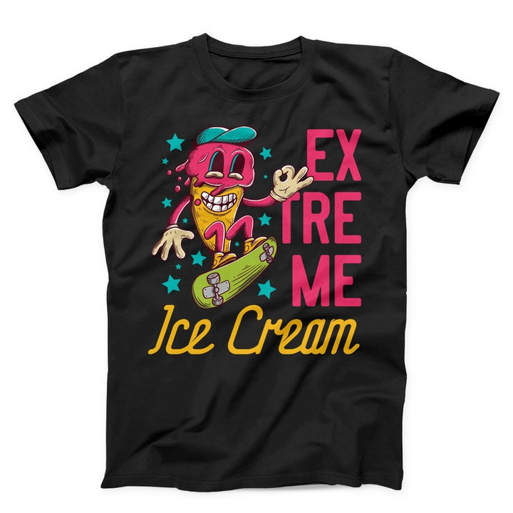 Funny Ice Cream Unisex T shirt Graphic Creative Tee Funny Shirt Women and Men T shirt Best Shirt Friends Gift T shirt Horror T shirt