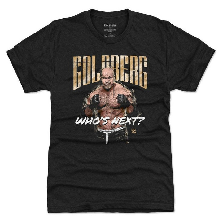 Goldberg Mens Premium T Shirt   Superstars WWE Goldberg Stance WHT