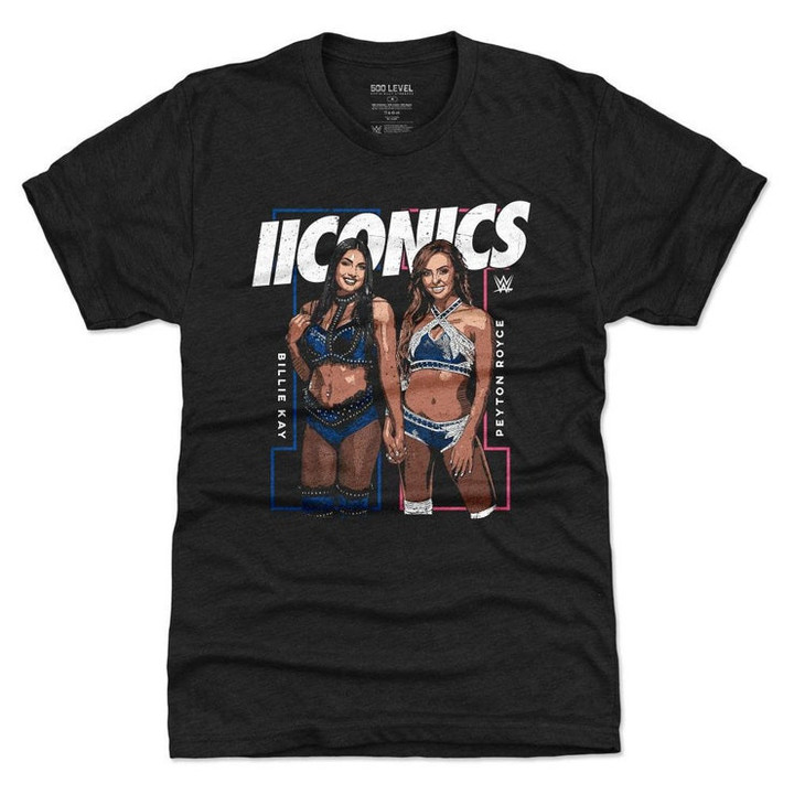 IIconics Mens Premium T Shirt   Women Superstars WWE IIconics Pose WHT