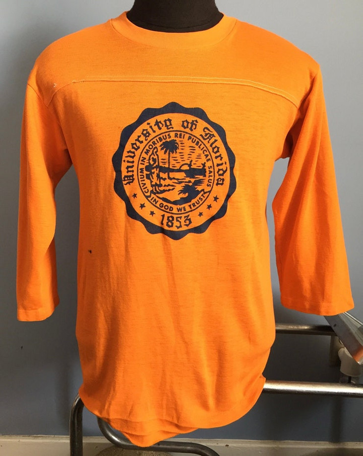 70s 80s Vintage Florida Gators University crest 1853 ncaa college T Shirt   LARGE