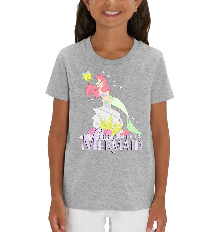 Disneys The Little Mermaid Ariel and Flounder Childrens Unisex T Shirt