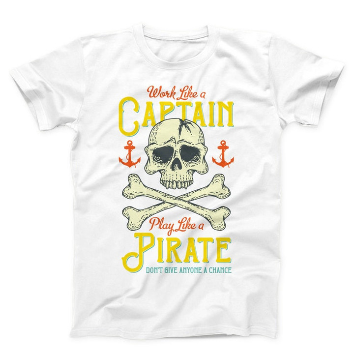 Captain Skull Unisex T shirt Graphic Creative Tee Funny Shirt Women and Men T shirt Best Shirt Friends Gift T shirt Horror T shirt