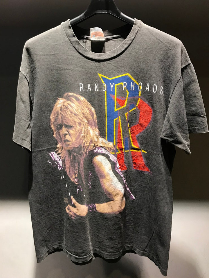 Vintage 1991 Randy Rhoads T Shirt Heavy Metal Band Hard Rock and Roll Black Sabbath Guns N Roses Motley Crue Ozzy Osbourne Metallica