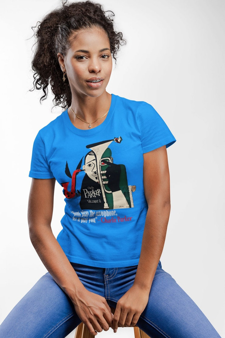Charlie Parker Jazz T Shirt with quote Graphic Print Unisex Music artist band tee