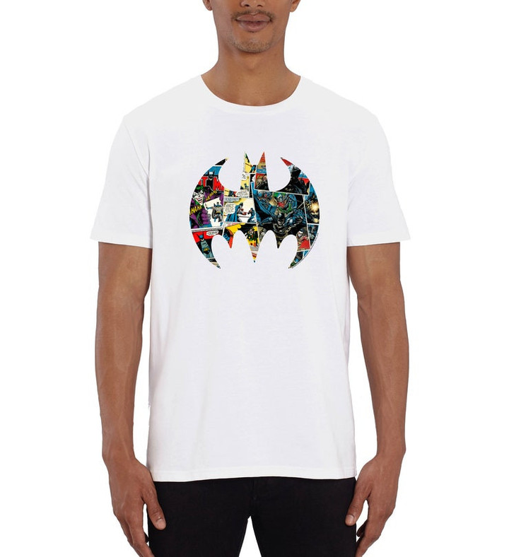 DC Comics Batman Comic Style Logo Print Mens T Shirt