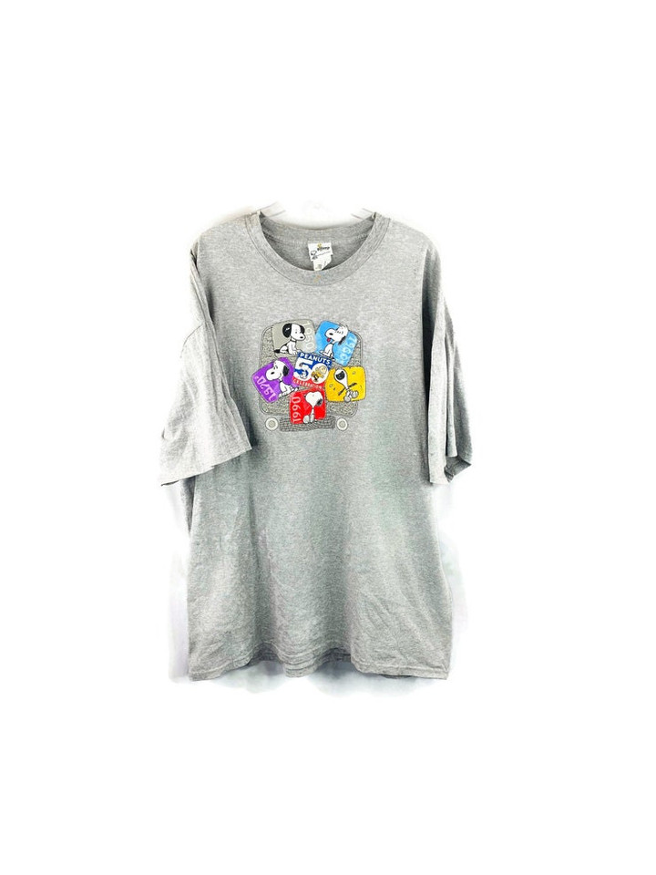 Snoopy Peanuts 50th Celebration Gray T Shirt Size 2XL