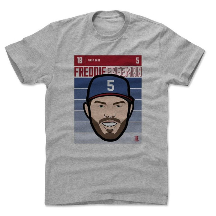 Freddie Freeman Mens Cotton T Shirt   Atlanta Baseball Freddie Freeman Fade B