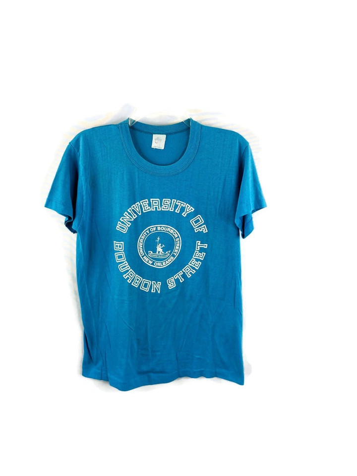 Ladies Vintage University of Bourbon Street T Shirt Size L