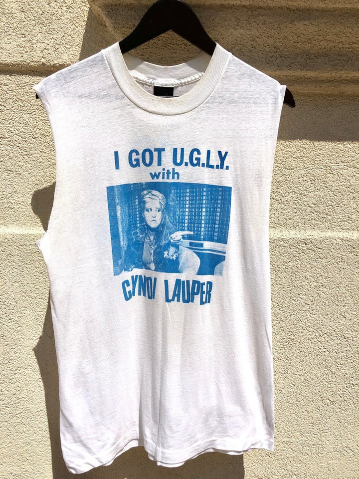 Vintage 80s Cyndi Lauper Sleeveless Studio 54 NYC T shirt